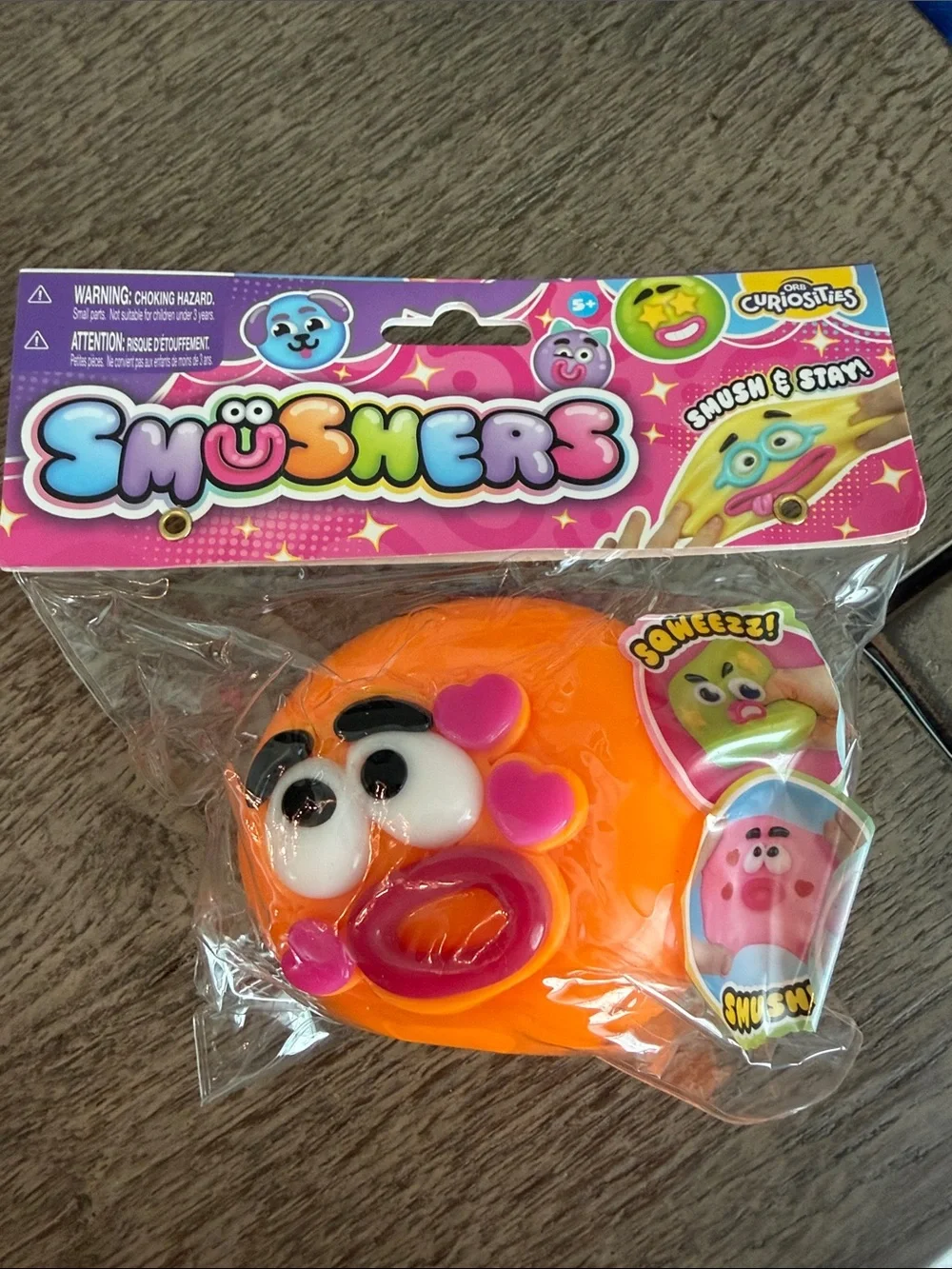Smushers Squishy Toy Pink Purple & Orange Squeezy Bundle Set Lot 3 Viral Rare